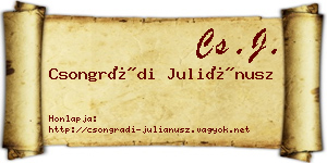 Csongrádi Juliánusz névjegykártya